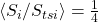 \ex{\isi/\tsi} = \frac{1}{4}