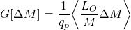 \begin{equation*} \changeterm{\Delta\ltr} =  \frac{1}{\qp} \bex{\frac{\olr}{\ltr} \Delta\ltr} \end{equation*}