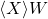 \ex{X}{W}