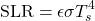 \begin{equation*}  \SLR = \emis \sigma \tsurf^4 \end{equation*}