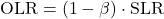 \begin{equation*} \OLR = (1-\lea) \cdot \SLR \end{equation*}