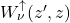 W^\uparrow_{\nu}(z^\prime, z)