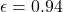 \emis = 0.94