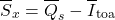 \begin{equation*} \xglob{S_x} = \xglob{Q_s} - \xglob{I}_\mathrm{toa}  \end{equation*}