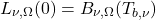 \begin{equation*} L_{\nu,\Omega}(0) = B_{\nu,\Omega}(T_{b,\nu}) \end{equation*}