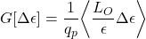 \begin{equation*} \changeterm{\Delta\emis}=   \frac{1}{\qp} \bex{\frac{\olr}{\emis} \Delta\emis } \end{equation*}