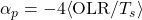 \alphap = -4\bex{\OLR/\tsurf}