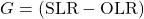 \ghe = (\SLR-\OLR)