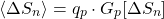 \begin{equation*} \ex{\Delta\Sn} = \qp\cdot \changetermp{\Delta\Sn} \end{equation*}