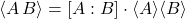 \ex{A \, B} = \mc{A}{B} \cdot \ex{A} \ex{B}