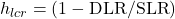 \lcr = (1 - \DLR/\SLR)