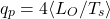 \begin{equation*} \qp = 4 \bex{\olr/\tsurf} \end{equation*}