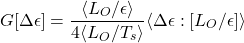 \begin{equation*} \changeterm{\Delta\emis}=   \frac{ \ex{\olr/\emis}}{4\bex{\olr/\tsurf}} \exw{\Delta\emis}{\olr/\emis} \end{equation*}