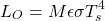 \begin{equation*}  \olr = \ltr \emis \sigma \tsurf^4 \end{equation*}