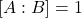 \mc{A}{B}=1
