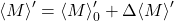 \avg{\ltr} = \avg{\ltr}_0 + \Delta\avg{\ltr}