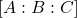 \mct{A}{B}{C}
