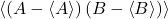 \ex{(A-\ex{A})\,(B-\ex{B})}
