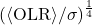 \fourthroot{(\ex{\OLR}/\sigma)}